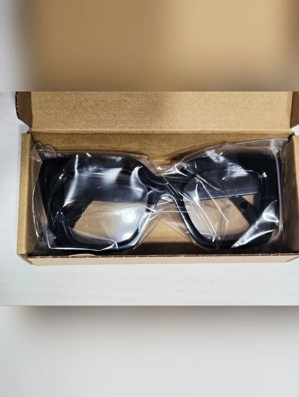 Oversized Square Blue Light Glasses Black Fashion Eyeglass Frames Clear Lens